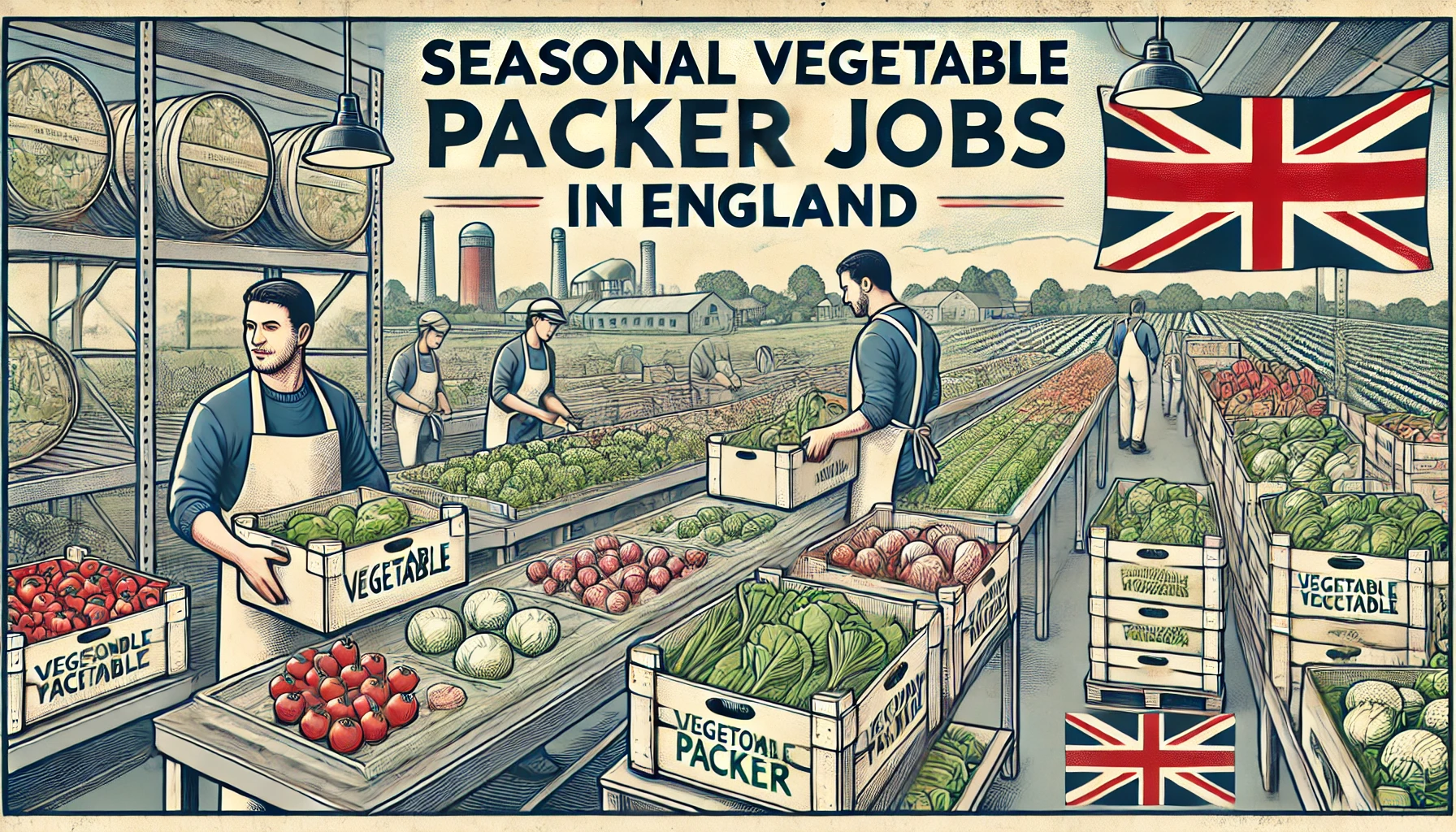 Work in the UK: Seasonal Vegetable Packer Jobs at Mid England Agriculture Ltd, £14 – £30/Hour