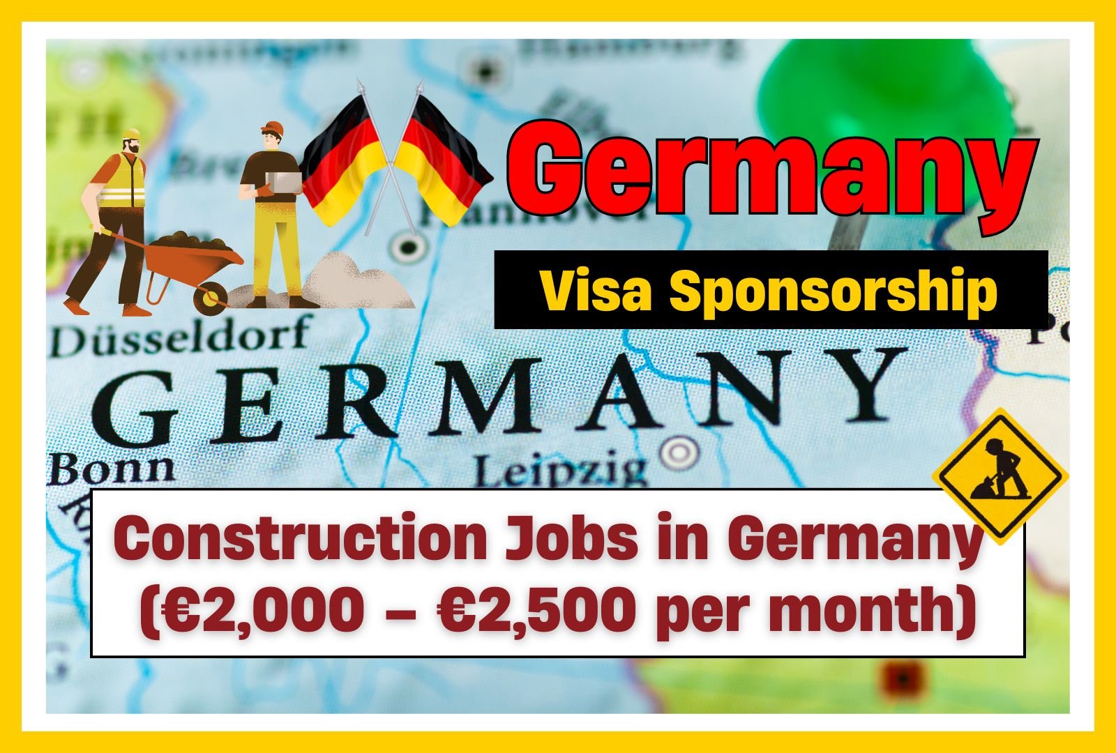 Apply for Construction Jobs in Germany with Visa Sponsorship (€2,000 – €2,500/Month)